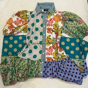 Colorful Patchwork Dress (Floor Length)